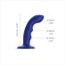 Насадка для страпона з подвійною точковою пульсацією Strap-On-Me TAPPING DILDO WAVE – NIGHT BLUE, М - Фото №2