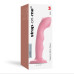Насадка для страпона с двойной точечной пульсацией Strap-On-Me TAPPING DILDO WAVE – CORAL PINK, М - Фото №5