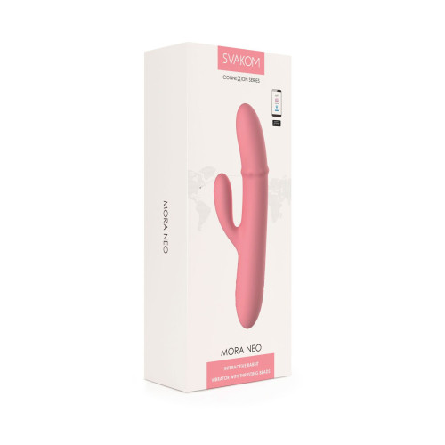 Смарт вібратор-кролик Svakom Mora Neo, 3 мотори, рухомі намистини на стовбурі