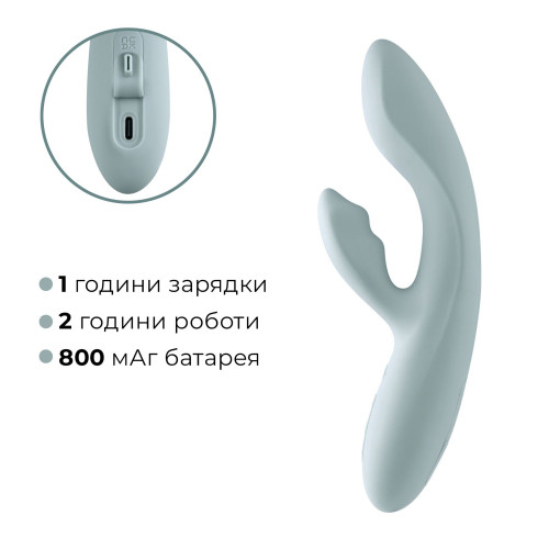 Смарт вібратор-кролик Svakom Chika, 2 незалежні мотори, підігрів до 38 °C