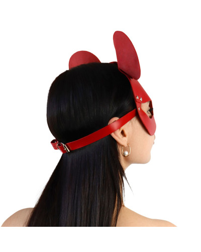 Шкіряна маска мишки Art of Sex - Mouse Mask, колір Червоний - Фото №2