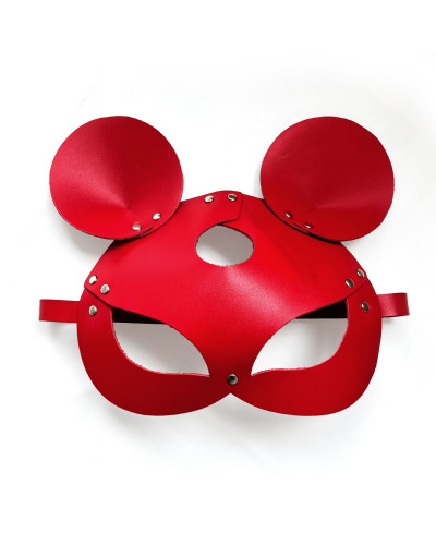 Шкіряна маска мишки Art of Sex - Mouse Mask, колір Червоний - Фото №3