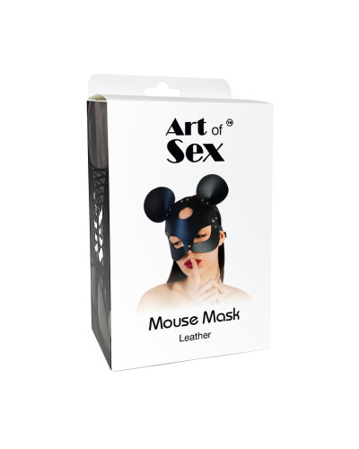 Шкіряна маска мишки Art of Sex - Mouse Mask, колір Червоний - Фото №5