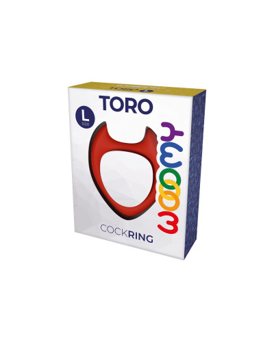Эрекционное кольцо Wooomy Toro L Red - Фото №3