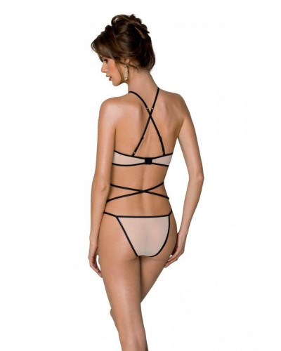 Комплект білизни Passion CHIKA SET, L/XL, cream, топ, трусики - Фото №2