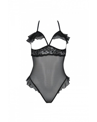 Еротичне боді Passion DOLLY BODY, XXL/XXXL, black, з відкритими чашками - Фото №3