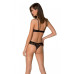 Эротический комплект Passion DOLLY SET, XXL/XXXL, black, с открытыми чашками - Фото №2