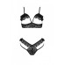 Эротический комплект Passion DOLLY SET, XXL/XXXL, black, с открытыми чашками - Фото №3