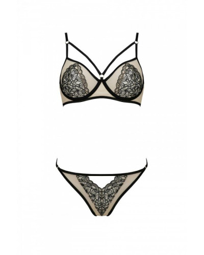 Комплект Passion LORINA SET, XXL/XXXL, beige, бюстгальтер и трусики - Фото №3