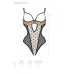 Эротическое боди Passion MARINA BODY, XXL/XXXL, beige, с открытыми чашками - Фото №5
