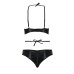Комплект белья Passion Exclusive NAVEL SET S/M, black, трусики и лиф с элементами под латекс - Фото №6