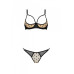 Еротичний комплект Passion MARINA SET WITH OPEN BRA, XXL/XXXL, beige, відкриті чашки - Фото №3