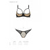 Еротичний комплект Passion MARINA SET WITH OPEN BRA, XXL/XXXL, beige, відкриті чашки - Фото №5