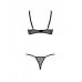 Еротичний комплект Passion MARINA SET WITH OPEN BRA, S/M, black, відкриті чашки - Фото №4