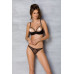 Еротичний комплект Passion MARINA SET WITH OPEN BRA, S/M, black, відкриті чашки - Фото №6