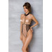 Еротичне боді Passion TRISHA BODY, S/M, beige, з відкритими чашками - Фото №6