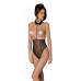 Еротичне боді Passion TRISHA BODY, S/M, black, з відкритими чашками - Фото №1