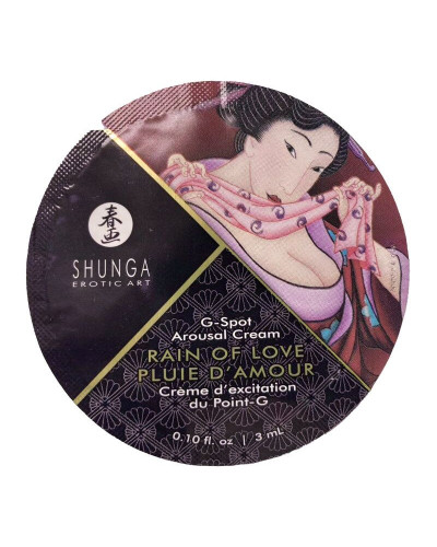 Пробник крема для стимуляции точки G Shunga RAIN OF LOVE (3 мл) - Фото №1