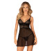 Еротичний комплект Obsessive Chemeris babydoll & thong M/L, пеньюар та стрінги - Фото №1