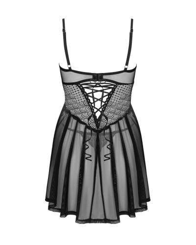 Еротичний комплект Obsessive Chemeris babydoll & thong M/L, пеньюар та стрінги - Фото №4