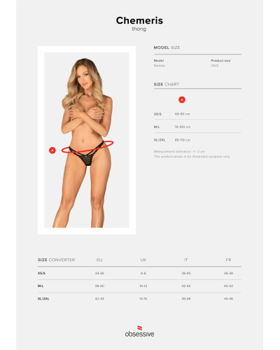 Трусики Obsessive Chemeris thong M/L - Фото №7
