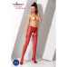 Колготки-бодістокінги Passion S012 One Size, Red, імітація панчіх, пояса та мереживних трусиків - Фото №2