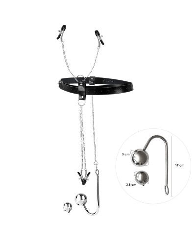 Бондажний набір із металевим анальним гаком №4 Art of Sex Blanca Bondage set with anal hook №4 - Фото №1