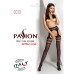 Сітчасті колготки-бодістокінги Passion S013 One Size, Black, імітація панчіх та пояса з гартерами - Фото №7