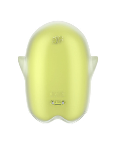 Вакуумний кліторальний стимулятор з вібрацією Satisfyer Glowing Ghost Yellow, світиться в темряві - Фото №5