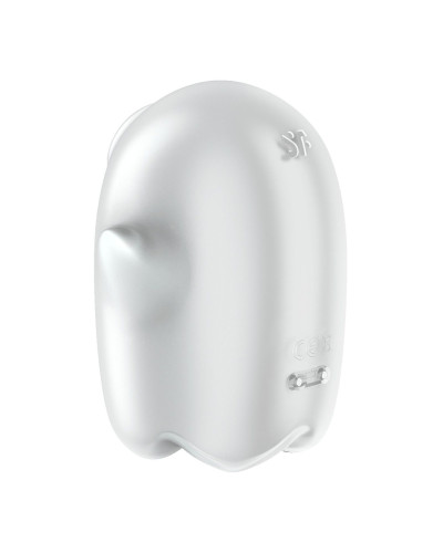 Вакуумный клиторальный стимулятор с вибрацией Satisfyer Glowing Ghost White, светится в темноте - Фото №4