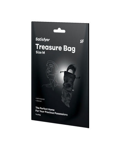 Мішечок для зберігання іграшок Satisfyer Treasure Bag M Black - Фото №3