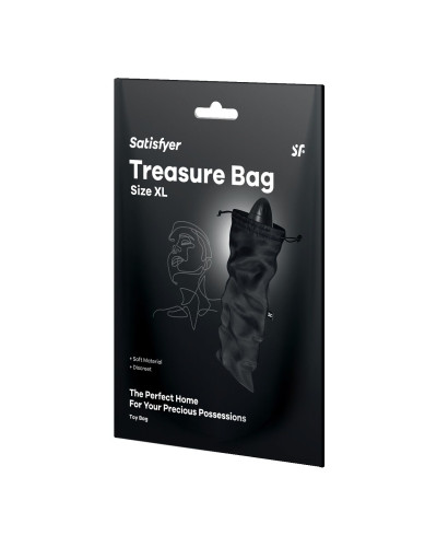 Мешочек для хранения игрушек Satisfyer Treasure Bag XL Black - Фото №3