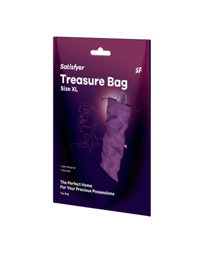 Мішечок для зберігання іграшок Satisfyer Treasure Bag XL Violet - Фото №3