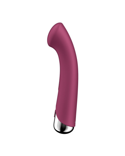 Вібратор з ротацією Satisfyer Spinning G-Spot 1 Red, плоский майданчик для стимуляції точки G - Фото №3