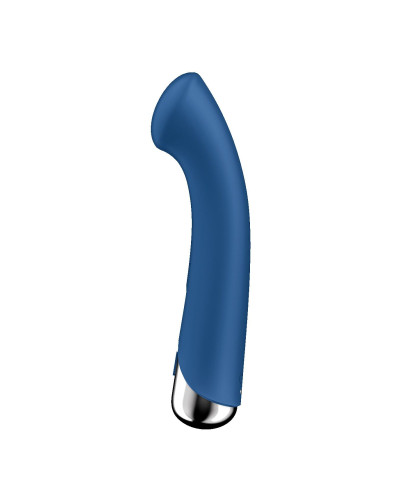 Вібратор з ротацією Satisfyer Spinning G-Spot 1 Blue, плоский майданчик для стимуляції точки G - Фото №3