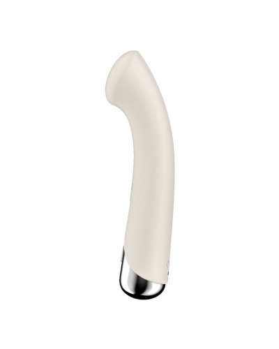 Вибратор с ротацией Satisfyer Spinning G-Spot 1 Beige, плоская площадка для стимуляции точки G - Фото №3