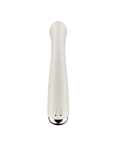 Вибратор с ротацией Satisfyer Spinning G-Spot 1 Beige, плоская площадка для стимуляции точки G - Фото №4