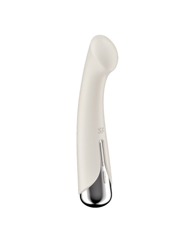 Вибратор с ротацией Satisfyer Spinning G-Spot 1 Beige, плоская площадка для стимуляции точки G - Фото №5