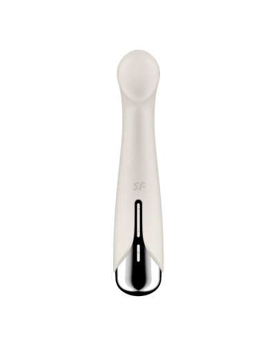 Вибратор с ротацией Satisfyer Spinning G-Spot 1 Beige, плоская площадка для стимуляции точки G - Фото №6