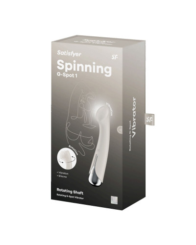 Вибратор с ротацией Satisfyer Spinning G-Spot 1 Beige, плоская площадка для стимуляции точки G - Фото №8