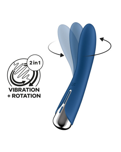 Вібратор точки G з обертанням Satisfyer Spinning Vibe 1 Blue, 2 мотори - Фото №1