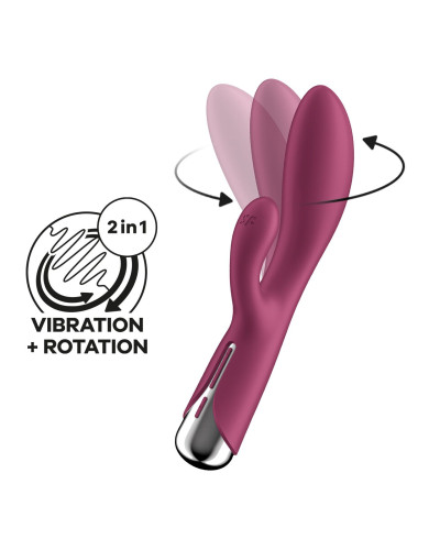 Вібратор-кролик з ротацією Satisfyer Spinning Rabbit 1 Red, 3 мотори - Фото №1