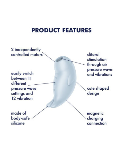 Вакуумний кліторальний стимулятор з вібрацією Satisfyer Seal You Soon, 2 незалежні мотори - Фото №6