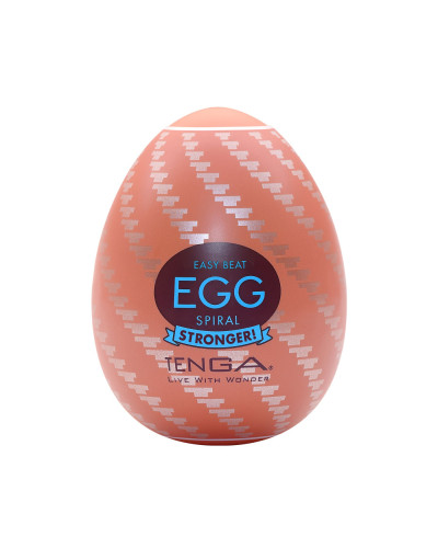 Мастурбатор-яйце Tenga Egg Spiral, щільний TPE, пробник лубриканту 5 мл - Фото №1