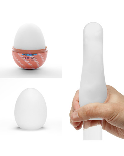 Мастурбатор-яйце Tenga Egg Spiral, щільний TPE, пробник лубриканту 5 мл - Фото №2