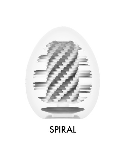 Мастурбатор-яйце Tenga Egg Spiral, щільний TPE, пробник лубриканту 5 мл - Фото №3
