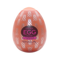 Мастурбатор-яйце Tenga Egg Cone, щільний TPE, пробник лубриканту 5 мл