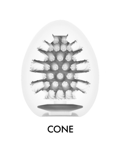 Мастурбатор-яйце Tenga Egg Cone, щільний TPE, пробник лубриканту 5 мл - Фото №3