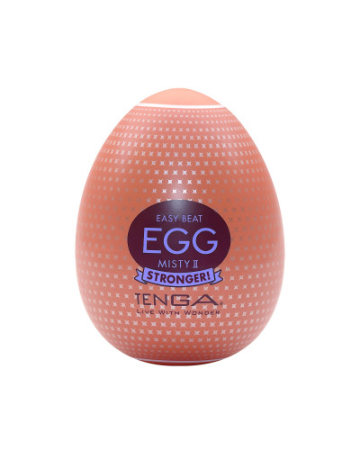 Мастурбатор-яйце Tenga Egg Misty II, щільний TPE, пробник лубриканту 5 мл - Фото №1