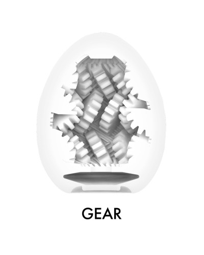 Мастурбатор-яйце Tenga Egg Gear, щільний TPE, пробник лубриканту 5 мл - Фото №3